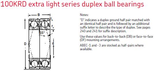 MRC124-KRD角接觸球軸承圖紙