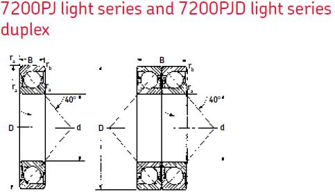 MRC7216-PJD角接觸球軸承圖紙