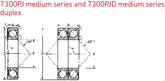 MRC7315-PJ角接觸球軸承圖紙