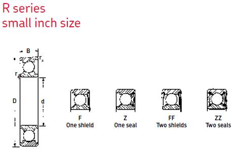 MRCR8深溝球軸承圖紙